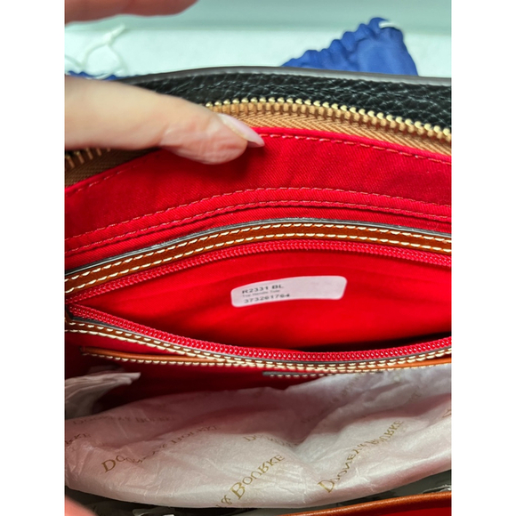 DOONEY & BOURKE Janine Satchel Crossbody Black Brown with Wallet & Dustbag - Picture 8 of 16